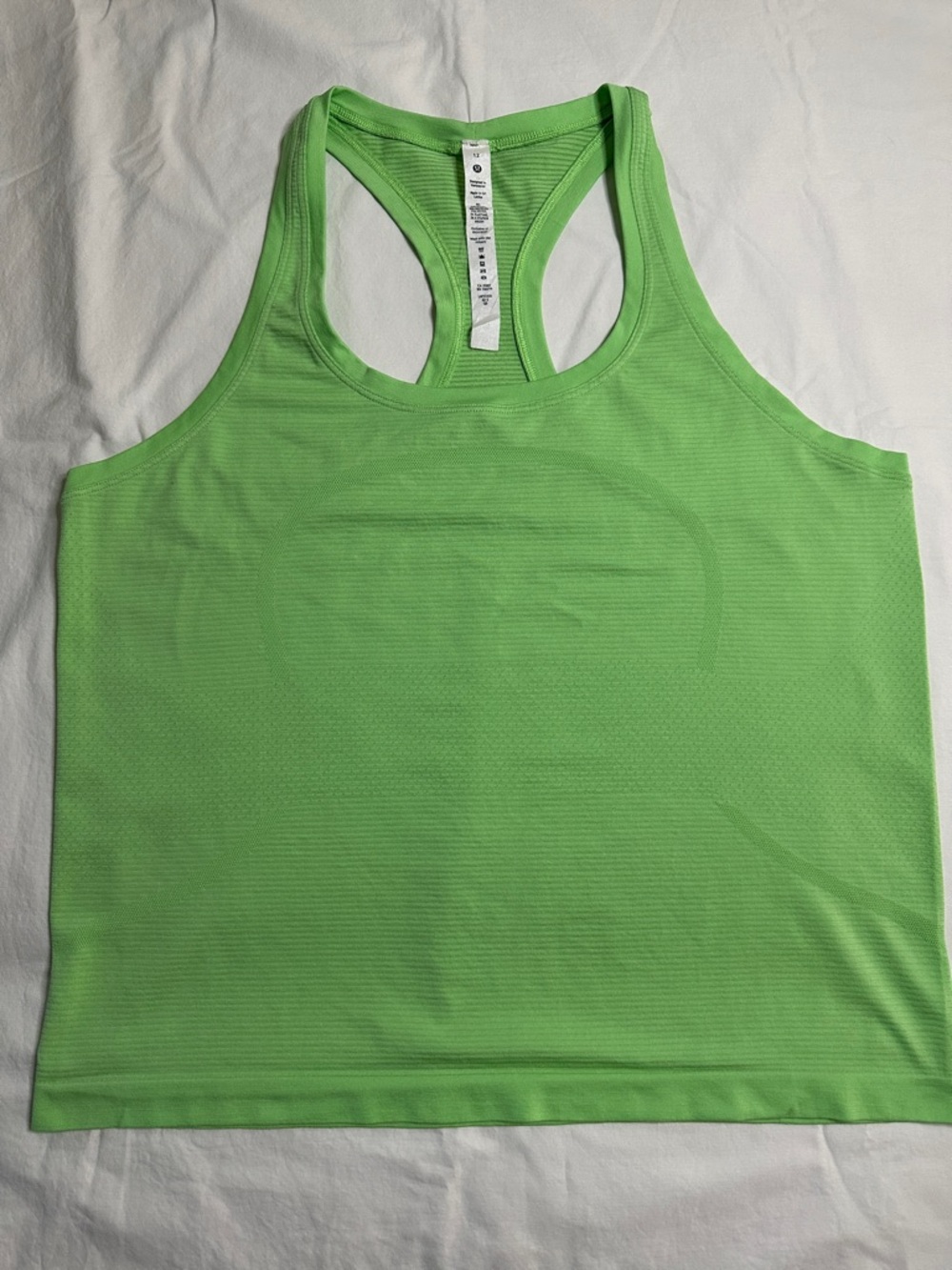 lululemon athletica Bright Lime Racerback Tank Top